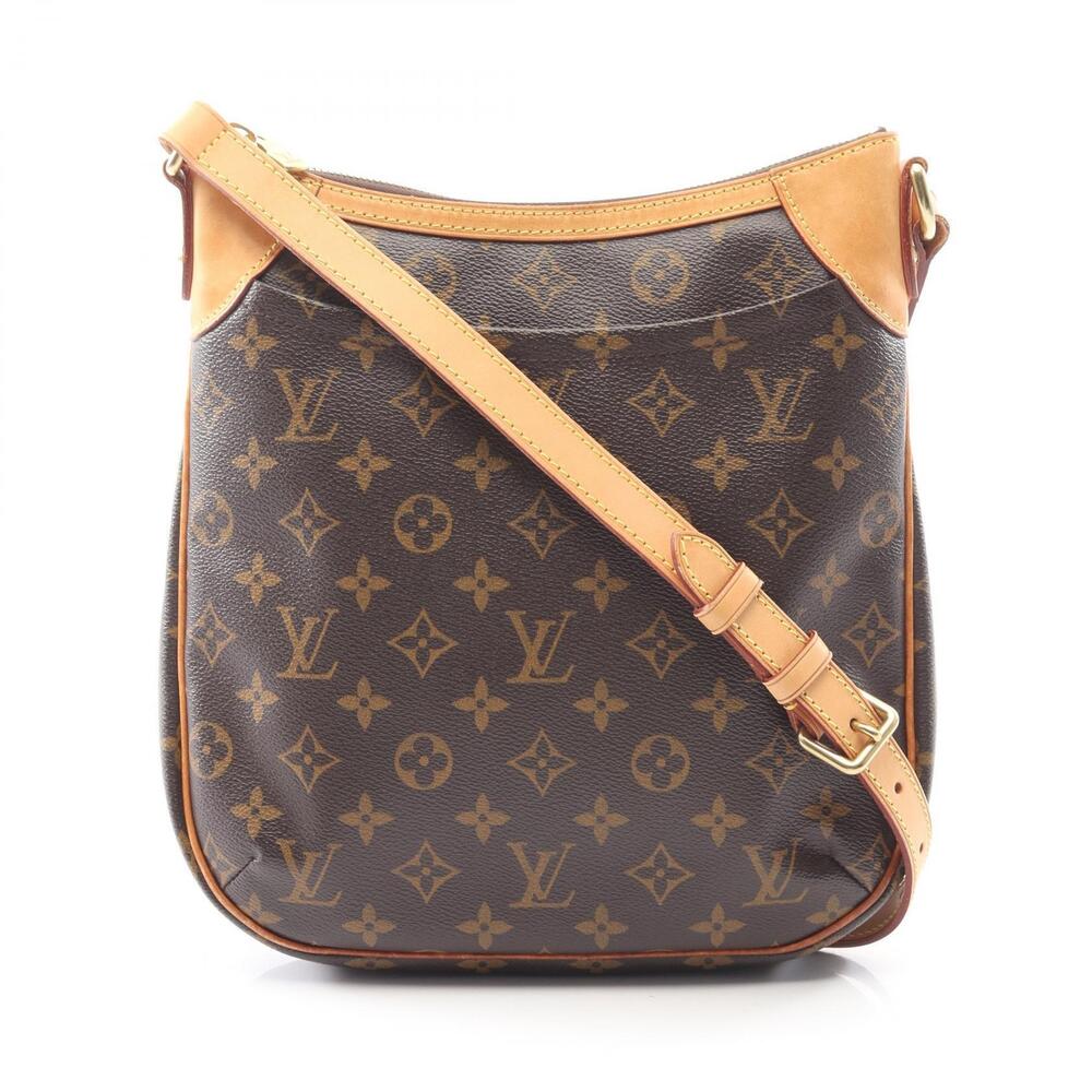 Louis Vuitton Odeon Shoulder Bag Canvas Leather Monogram Brown